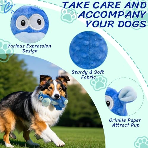 Squeaky Stuffed Dog Toys (Blue)