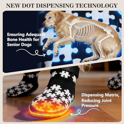 Dog Socks for Hardwood Floors Anti Slip (XXL(Pack of 4))