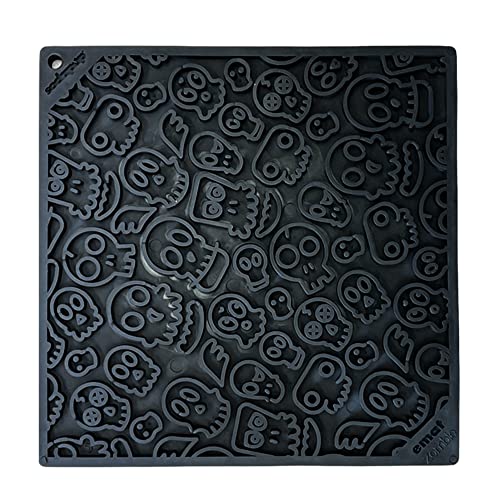 Zombie eMat Durable Lick Mat Feeder Made in USA from Non (Zombie Black / Large)