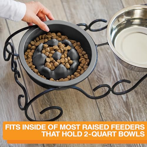 The Niner Slow Feed Bowl (Gunmetal Grey / 2 Cup)