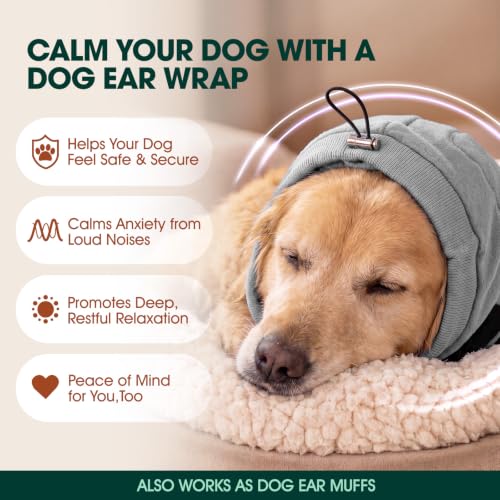 Dog Ear Muffs Noise Protection (Light Gray / X-Large)