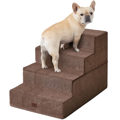 Dog Stairs for Bed 20" H (Brown / Extra Wide 16.5" x 28" x 20")