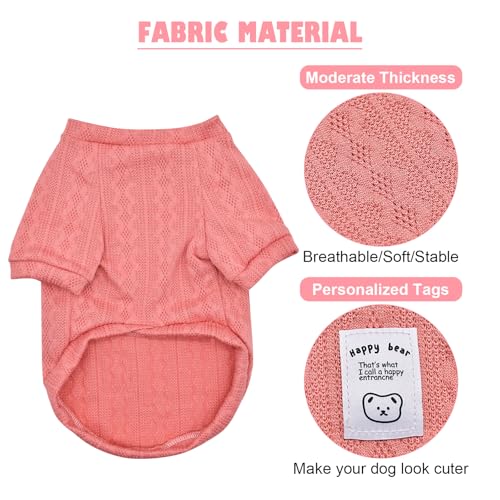 4 Pack Dog Knitted Sweater Dog Clothes for Small Medium Dogs (Large)