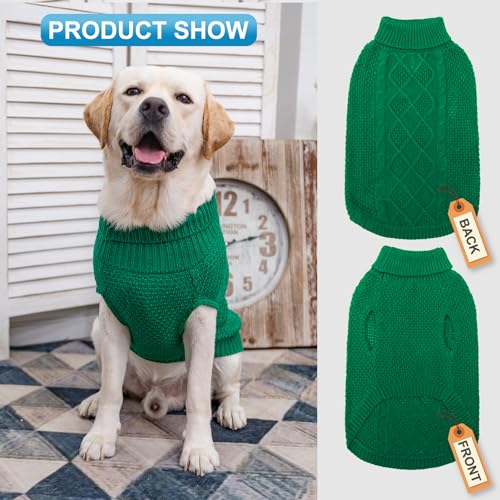 Turtleneck Dog Sweater (XXX-Large / Green)