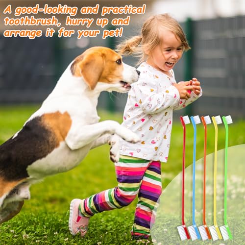 70 Pcs Dog Tooth Brush Dual Headed Pet Toothbrush (Multicolor)