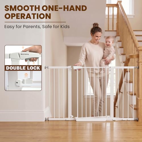 36" Extra Tall Baby Gate for Stairs (White / 29.7-54.2"W x 36"H)
