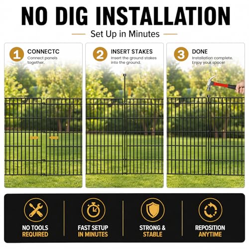 No Dig Garden Fence (34 in(H) X 11.25 ft(L))