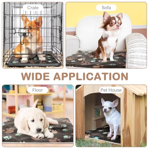 2 Pack Self Warming Cat Bed Self Heating Dog Pad Cat Warming Pad Thermal Pet Mat Washable Reflect Body Heat Removable Cover for Indoor Kittens Puppies Feral Pet (16 x 20 Inch)