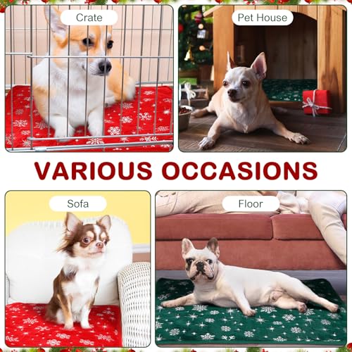 4 Pack Self Heating Cat Bed Cat Self Warming Pad with Removable Cover Extra Warm Thermal Pet Pad Washable Pet Crate Mat Anti Slip Kennel for Indoor Outdoor Pets (16 x 20 Inches)