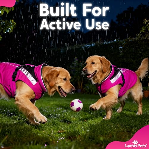 Dog Clothes Dog Raincoat (Pink / Large)
