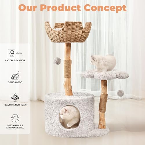 Modern Cat Tree (Bullet Gray / 39.3'')