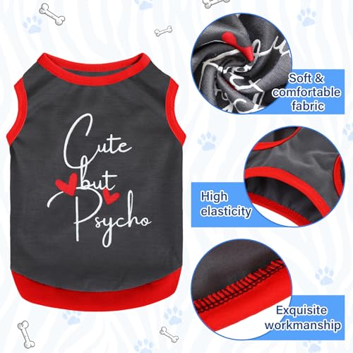 8 Pcs Dog T Shirts Printed Funny (Small)