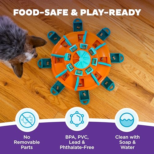 Nina Ottosson Tower of Treats Dog Toy Treat Puzzle (Tower of Treats (Orange, Blue) / 1 Count (Pack of 1))