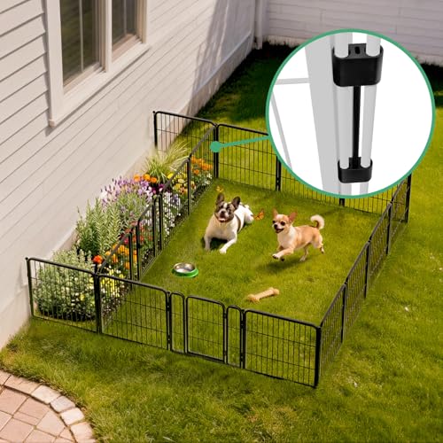 Rollick Dog Playpen with Divider Connectors (Black / 24"H)
