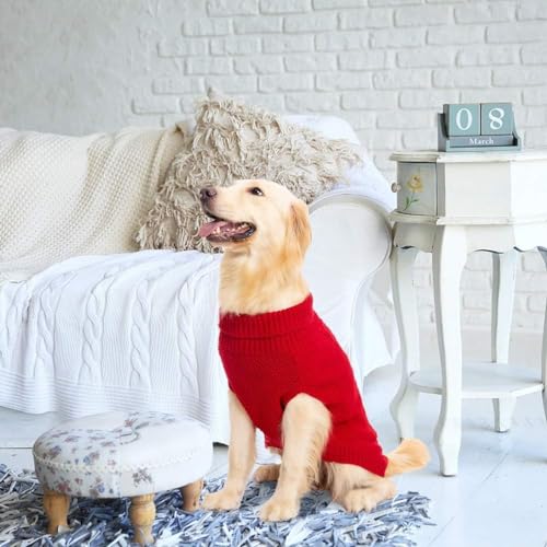 Turtleneck Dog Sweater (X-Large / Red)