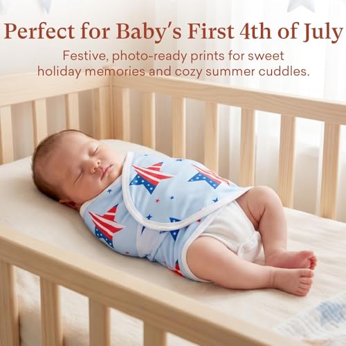 Adjustable Swaddle Wrap for Newborn (Usa Flag / Small)
