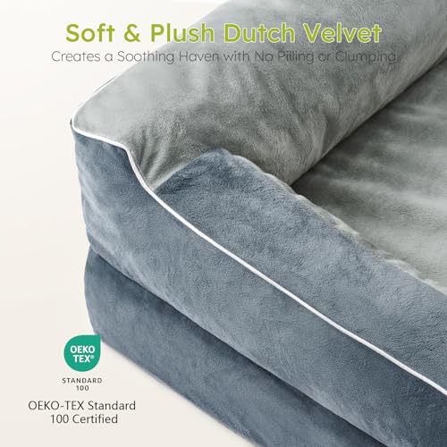 XXL Dog Bed for Extra Large Dogs (Dark Grey / XX-Large(53"L x 42"W x 9.5"Th))