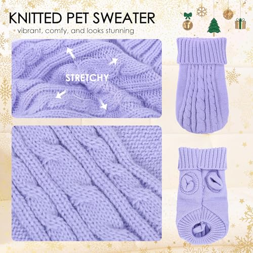 XS Dog Sweater (X-Small / Green-Purple)