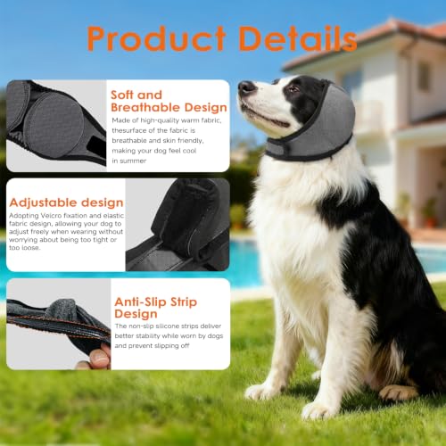 Upgraded Dog Ear Muffs for Noise Protection & Bath
