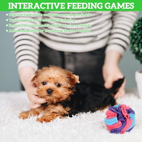 4 Packs Snuffle Ball for Dogs (3.9 inches)