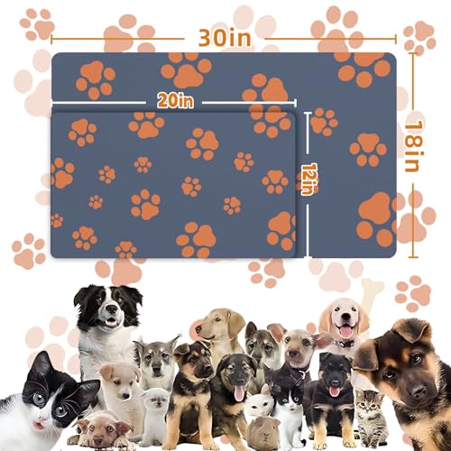 12"×20" Dog Food Mat (Blue / 12"×20")