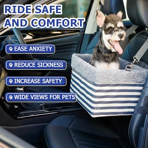 Dog Car Seats for Small Dogs (Large - Up to 20 lbs / Stripe)