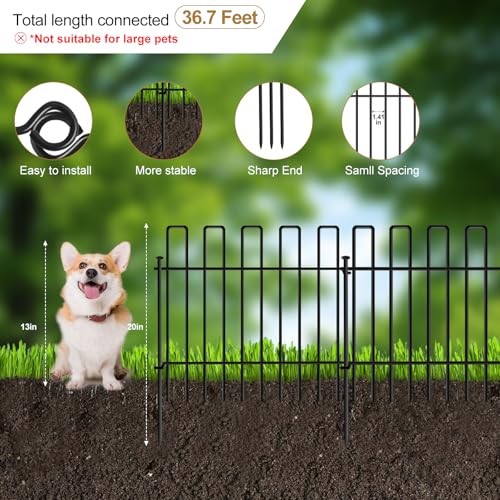 10 Panels No Dig Animal Barrier Fence (10 Panels, 13in(H) x 14ft(L))