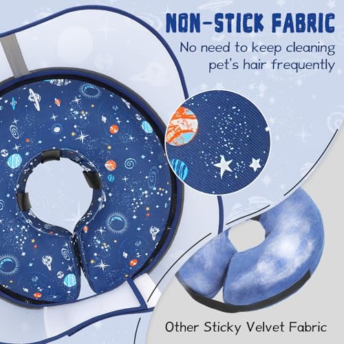 Elevated Inflatable Dog Cone Collar to Stop Licking (Navy / XL(Neck 14"-18"))
