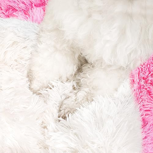 Hooded Donut Bed (Gradient Pink / Small 19.6'')