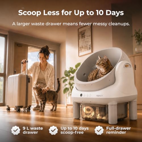 Open Top L1 Self Cleaning Litter Box (White)