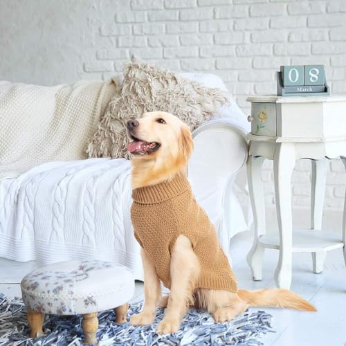 Turtleneck Dog Sweater (Small/Medium / Khaki)