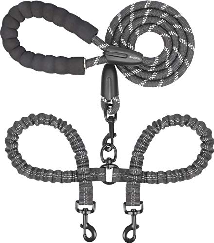 Double Dog Leash (Black / Large)