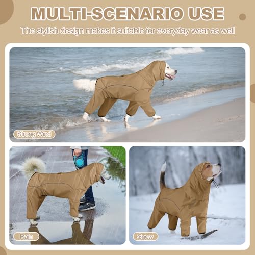 ADINIKIA Dog Raincoat (L / KhakiGreen)