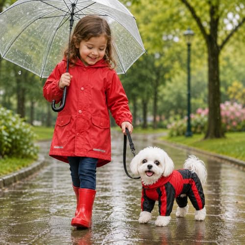 Pet Rain Coat (XS (Small Dog ~5lbs) / Red)
