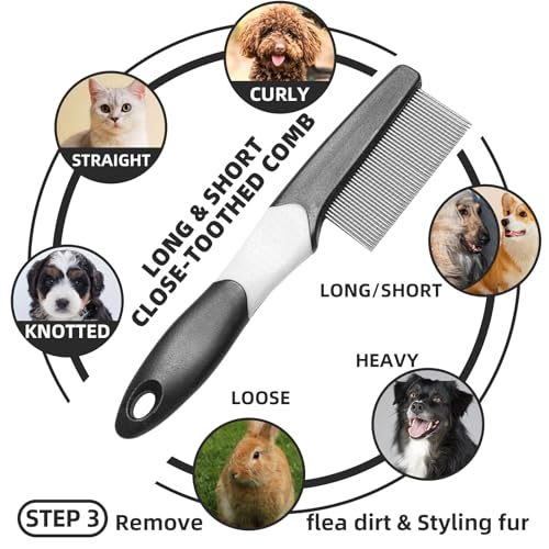 Dog Brush for Shedding (A-Black)