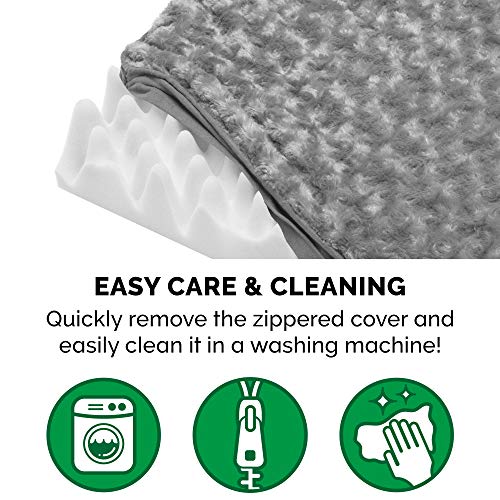 Orthopedic Dog Bed for Large Dogs w (Jumbo / Minky Gray)