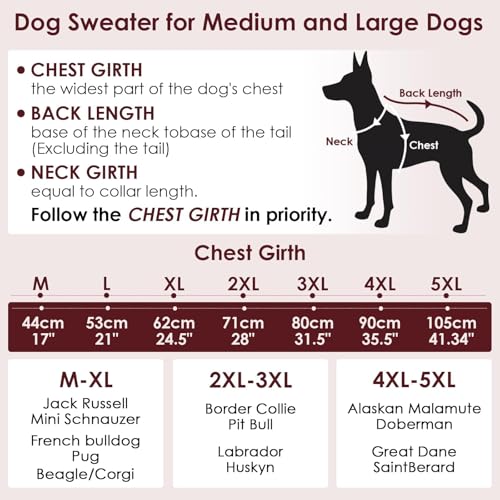 Dog Sweater XXXL (XXX-Large (Chest 31.5") / Brown)