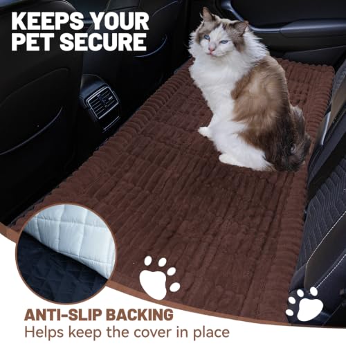 Dog Car Seat Waterproof Bed Cover Back Seat Dark Brown 23.6”x51” (Dark Brown / 23.6”x51”)
