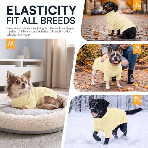 Small Dog Sweaters for Small Dogs Girl Boy (Small / Light Apricot)