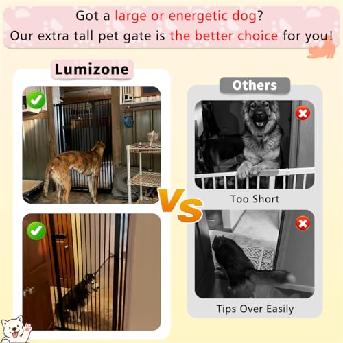 Extra Tall Cat Gate 55.12" High 29.92" (55.12" H-white / 29.92"-34.24" W)