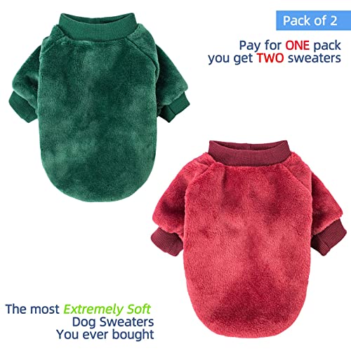 Christmas Dog Sweater (Dark red,Dark green / Medium)