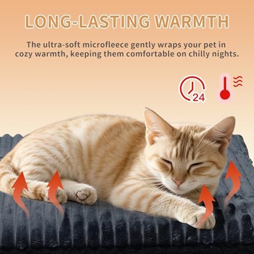 Self Warming Cat Bed Pad (Medium-4 Pack / Grey)