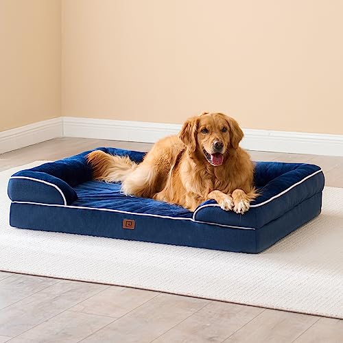 Orthopedic Extra Large Dog Bed (Navy / 44.0"l X 32.0"w X 6.5"th)