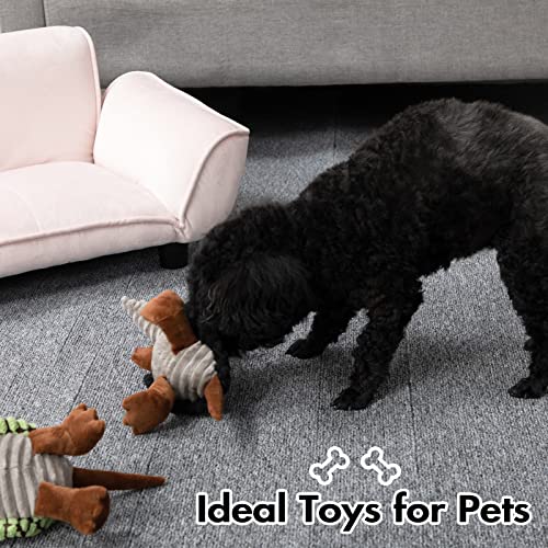 Armadillo Squeaky Puppy Dog Toys for Small Medium Dogs (8 IN / Black)