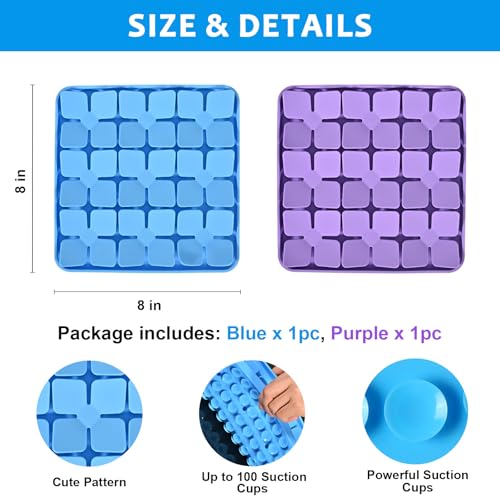 Silicone Snuffle Mat for Dogs 2 Pack (Blue & Purple)
