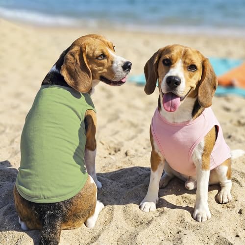 6 Pack Solid Color Dog Shirt Blank Pet Sleeveless Clothes Soft Puppy Cat T (4X-Large)