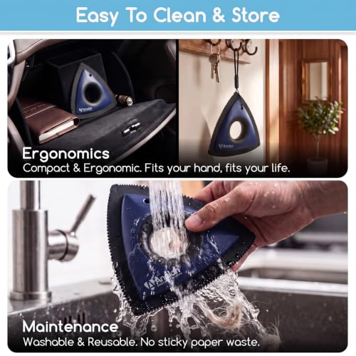 Mini Pet Hair Remover for Car Detailing Dog Hair Tool (Blue Violet)