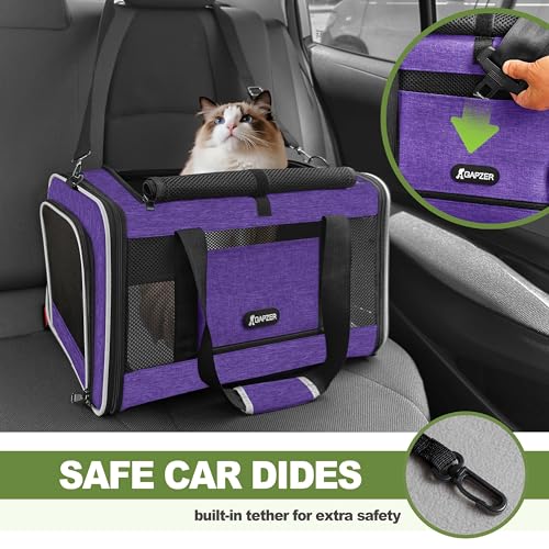 Pet Carrier for Cat 18x11x11 Inch (Purple / 18.0"L x 11.0"W x 11.0"H)