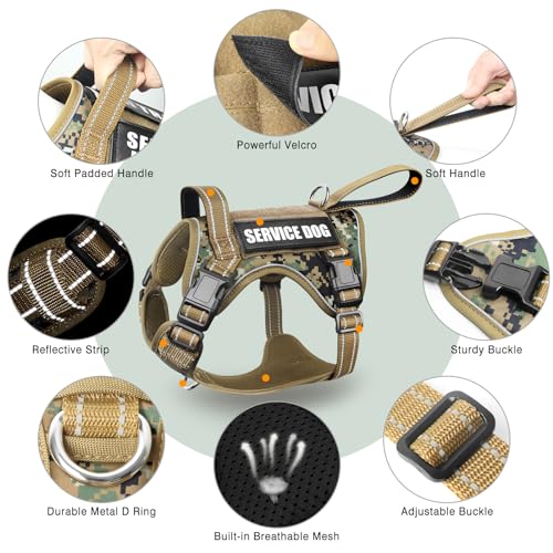 Tactical Dog Harness (Large / Forest Camo)