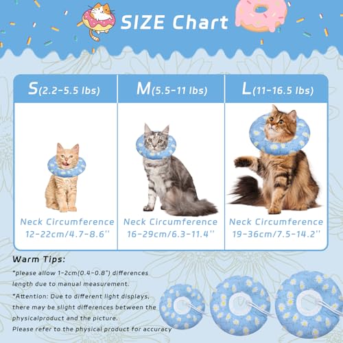 Cat Cone Collar Soft (Blue Daisy / Small)